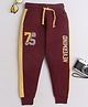 3PIN Nevermind & Number Printed Joggers - Burgundy
