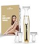 Winston Rechargeable 4-in-1 Bikini Trimmer and Full Body Shaver for Women, Multigrooming-White & Gold