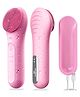 Winston Rechargeable Battery Operated Electric Mini Face Cleanser with Silicone Bristles - Pink