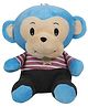 Babyjoys Cute Toto Monkey Stuffed Soft Toy Blue - Height 30 cm