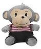 Babyjoys Cute Toto Monkey Stuffed Soft Toy Dark Grey - Height 30 cm