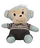 Babyjoys Cute Toto Monkey Stuffed Soft Toy Light Grey - Height 30 cm