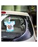 Babywish Baby on Board Car Decals Cloth Safety Sign Board Come with One Hanger & One Large Vaccum Suction Cups - Blue
