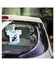 babywish Baby on Board Car Decals Cloth Safety Sign Board Come with One Hanger & One Large Vaccum Suction Cups Prince On Board Elephant Heart Print - Blue