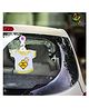 babywish Baby on Board Car Decals Cloth Safety Sign Board Come with One Hanger & One Large Vaccum Suction Cups Baby On Board Car Smile Print - Yellow