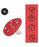 Oli & Carol Natural Rubber Teether for baby- Soft & Chewable Mini Teether-Spotty The Mushroom