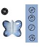 Oli & Carol Natural Rubber Teether for baby- Soft & Chewable Mini Teether-Blues the Butterfly