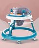 Baby Multi Function Adjustable Height Baby Walker with Toy Bar & Music - Blue White| Smooth Swivel Wheels| Compact Fold