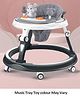 Baby Multi Function Adjustable Height Baby Walker with Toy Bar & Music - Black White| Smooth Swivel Wheels| Compact Fold