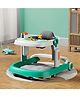 Multi Function Cushioned Seat Adjustable Height Baby Walker With Music Toy Bar & Anti Fall Protection - Green