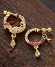 Yellow Chimes Set Of 2 Stone Embellished Nosepins - Golden