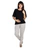 9teenAGAIN Printed Imported Elastic Maternity Trouser - Green
