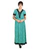 9teenAGAIN Stripes Print Nursing Dress - Green