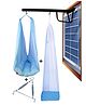 VParents Cherub Baby Swing Cradle with Mosquito Net Spring and Metal Window Cradle Hanger Blue