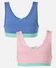 Mackly Pack Of 2 Striped Trainer Bra - Blue & Pink