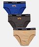 Mackly Pack Of 3 Bike Printed Briefs - Blue Brown & Beige