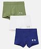 Mackly Boys Pack Of 3 Keyboard Ctrl Esc Printed Boxers - Olive Green White & Navy Blue