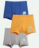 Mackly Boys Pack Of 3 Space Rocket Printed Boxers - Royal Blue Orange & Grey