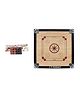 JD Sports Wooden Carrom Board Medium With Coins - Cream And Black