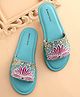 Earthy Touch Slip On Ethnic Wear Mojaris Embellished with Beads & Sequins - Sea Green