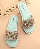 Earthy Touch Slip On Ethnic Wear Embroidered Mojaris Embellished with Sequins - Pista Green