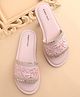 Earthy Touch Slip On Ethnic Wear Embroidered Mojaris Embellished with Sequins - Pink