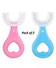 ORTIS Soft Silicone 360 Degree U Shaped Toothbrush For Kids Pack Of 2 (Color May Vary)