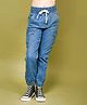 Lilpicks Couture  Medium Washed Denim Cargo Jogger Jeans - Blue