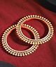 Yellow Chimes Gold Toned Beads Designed Meenakari Touch Traditional Bangles - Golden