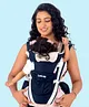 LuvLap Elegant Baby Carrier with 4 Positions, for 4-24 Months, Adjustable Newborn to Toddler, Max Weight 15 kg (Navy Blue)