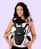 LuvLap Elegant Baby Carrier with 4 Positions, for 4-24 Months, Adjustable Newborn to Toddler, Max Weight 15 kg (Black)