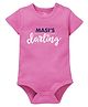 Zeezeezoo Short Sleeves Maasi Theme Masi'S Darling Printed Onesie - Pink
