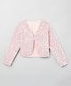 BYB Premium Velvet sequins Shrugs with cotton poly linning and DTM button details- baby pink