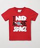 BYB Premium soft Cotton Tshirts with water base print and sequins embroidery- RED