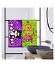 Sassoon 100% Cotton 300 GSM Kids Cartoon Super Soft Printed Hand Towel for Bathroom Pack  of 2-  Green Purple