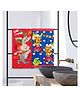 Sassoon 100% Cotton 300 GSM Kids Cartoon Super Soft Printed Hand Towel for Bathroom Pack  of 2- Red Blue