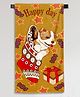 Sassoon Cartoon Printed Medium Cotton Bath Towel in 300 GSM for Kids Happy Day- Yellow