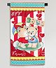 Sassoon Cartoon Printed Medium Cotton Bath Towel in 300 GSM for Kids Teddy Bear- Multicolor
