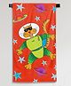 Sassoon  Tiger Print Medium Cotton Bath Towel in 300 GSM for Kids- Red