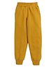 Aww Hunnie Full Length Solid Jogger - Mustard Yellow