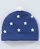 Babyhug 100% Cotton Cap Star Print Blue - Diameter 11 cm