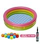 NHR Inflatable Swimming Pool With 10 Balls and Air Pump - Multicolor
