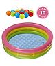 NHR Inflatable 2 feet Kids Swimming Pool with 10 Balls Bath Tub- Multicolor
