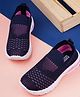 KATS Abstract Design Slip On Sneakers- Navy Blue