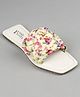 Hola Bonita Slip On Sandals with Floral Print - Off White