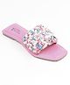 Hola Bonita Slip On Sandals with Floral Print - Pink