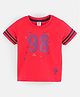 ToffyHouse Half Sleeves T-Shirt with Numeric Print - Red
