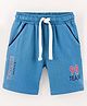 ToffyHouse Mid Thigh Shorts Text Print - Blue