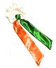 SKD Tricolour Scrunchie - White Orange & Green