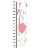 WENS Cute Flamingo Height Chart Wall Decal Growth Chart- White